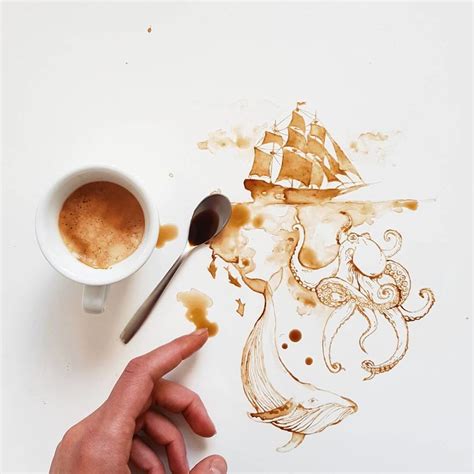 Coffee And Tea Turned Into Beautiful Art By Giulia Bernardelli