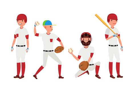 Baseball Player Cartoon Characters