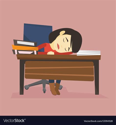 Student Sleeping At The Desk With Book Royalty Free Vector