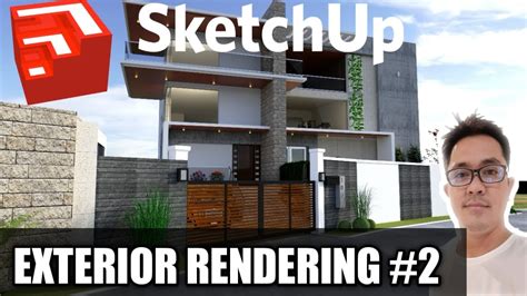 Realistic Exterior Rendering 2 Using Sketchup Vray 34 Sketchup