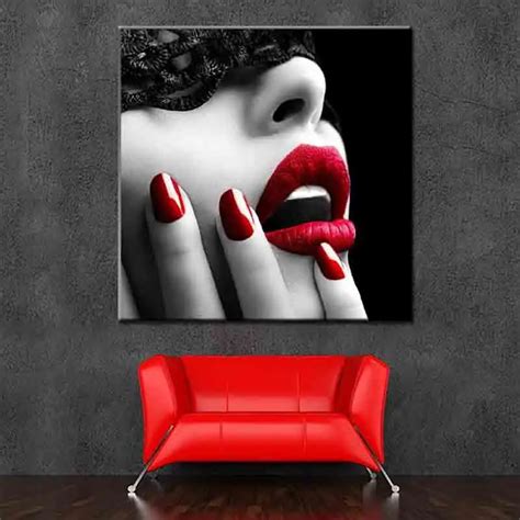 Sexy Red Lips Canvas Art Wall Pictures Canvas Prints Painting Artwork Wall Pictures Home