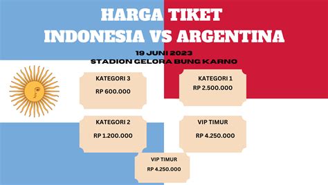Resmi Harga Tiket Indonesia Vs Argentina Infinity Ball