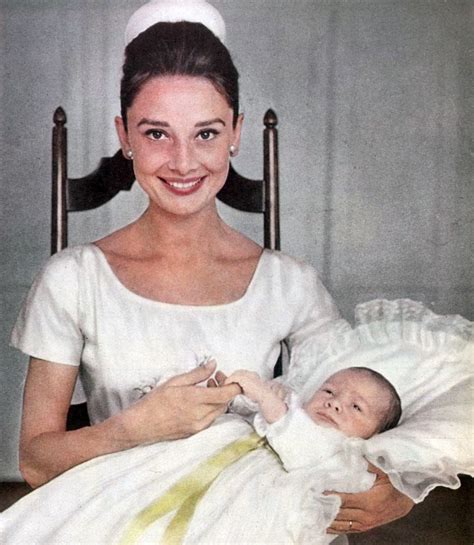 Audrey Hepburn And Her Eldest Son Sean Ferrer Attending A Tribute To