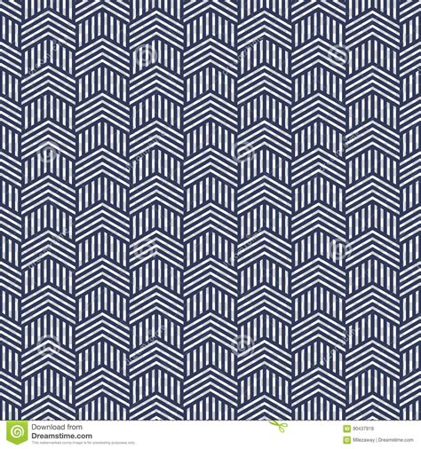 Vector Pattern Repeating Chevron And Stripe Line On Transparent