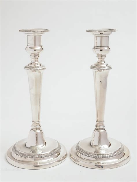 Antiques Atlas Pair Of Large Silver Plated Candlesticks