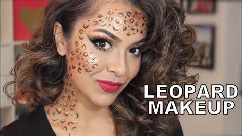 easy last minute halloween look leopard makeup trinaduhra youtube