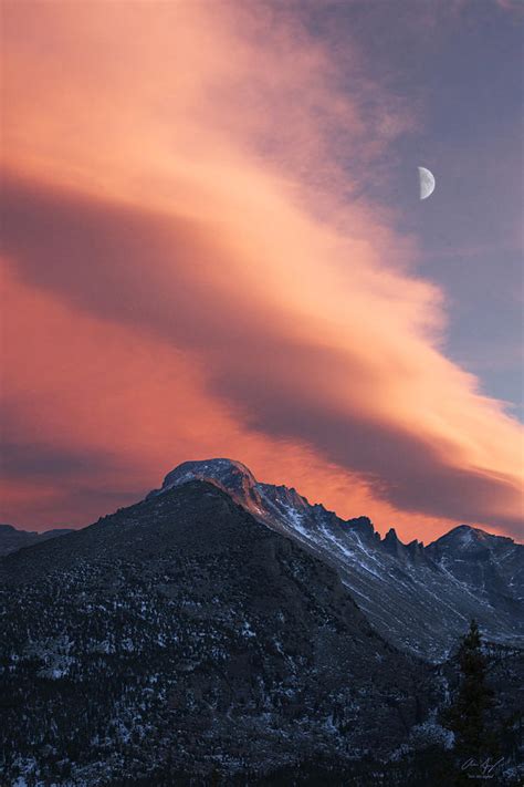 Rocky Mountain National Park Sunset Over Longs Photograph By Aaron