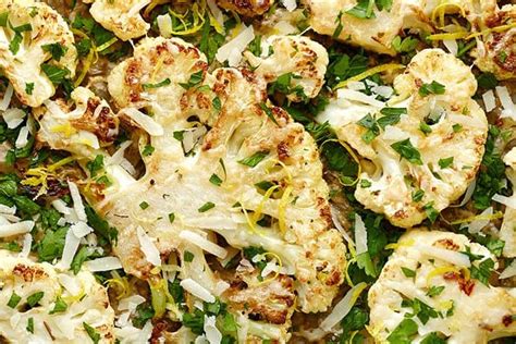 Roasted Cauliflower Steaks With Parmesan And Lemon Zest 31 Daily