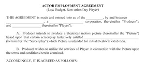 tv contracts pro  forms