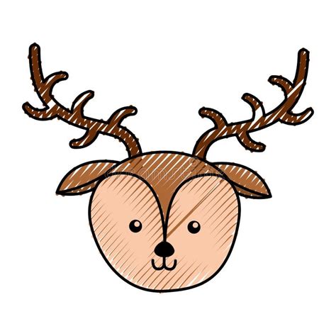 Cute Deer Face Cartoon Stock Vector Illustration Of Deer 93408575
