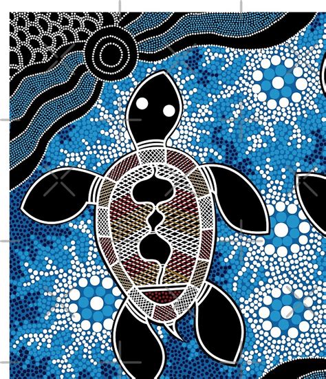 Aboriginal Art Authentic Sea Turtles Mini Skirts By Hogartharts
