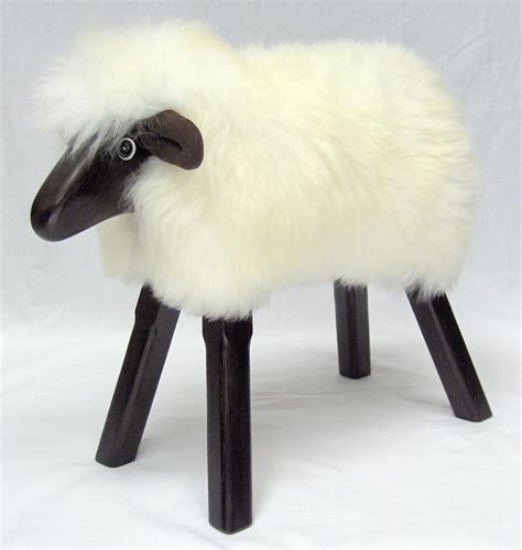Ivory Fleece Lamb Footstool The Rocking Sheep Company