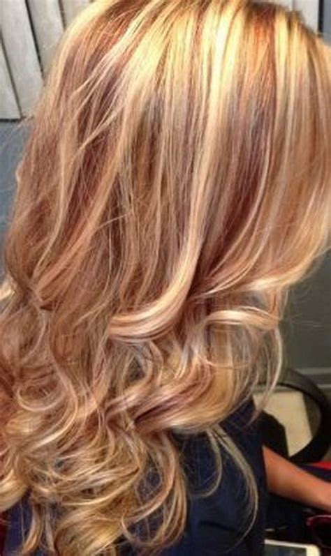 Red Hair With Blonde Highlights Balayage Blond Strawberry Blonde Hair