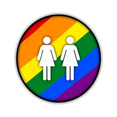 rainbow gay couple pride flag circle symbol of sexual minorities two man stock illustration