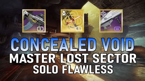 Concealed Void Master Lost Sector 1350 Solo Flawless Hunter