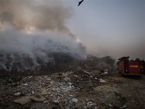 In Pics Residents Continue To Gasp For Clean Air As Bhalswa Landfill