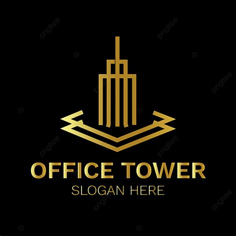 real estate logo creative gold towers template     pngtree