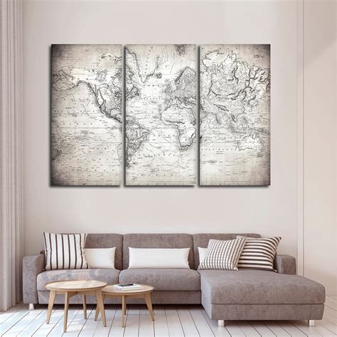 Represent The World Map Multi Panel Canvas Wall Art Elephantstock