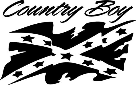 Country Boy Rebel Flag Die Cut Decal Pro Sport Stickers