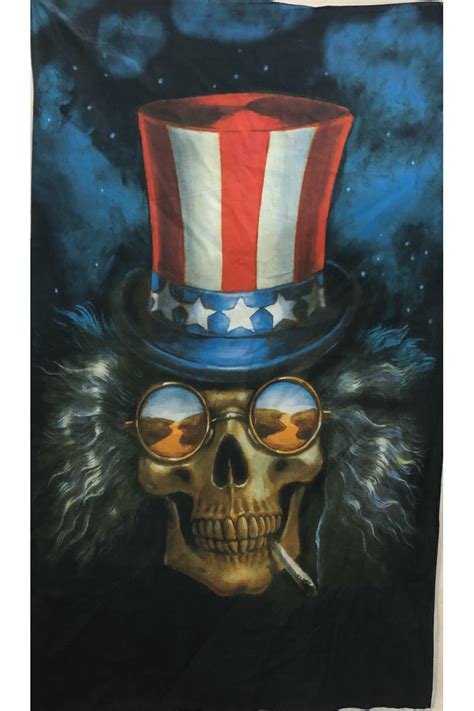 Uncle Sam Skull Heady Art Print Mini Tapestry 30x45 Artwork By