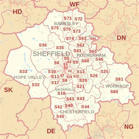 Sheffield Postcode Information List Of Postal Codes Uk