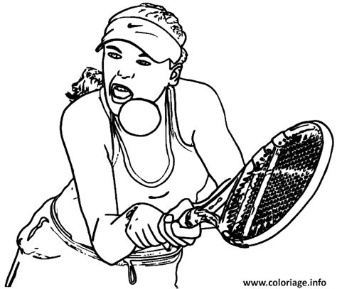 Coloriage Joueuse De Tennis Avec Une Visiere Jecolorie Com