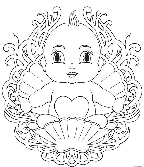 Baby Mandala Coloring Pages Printable