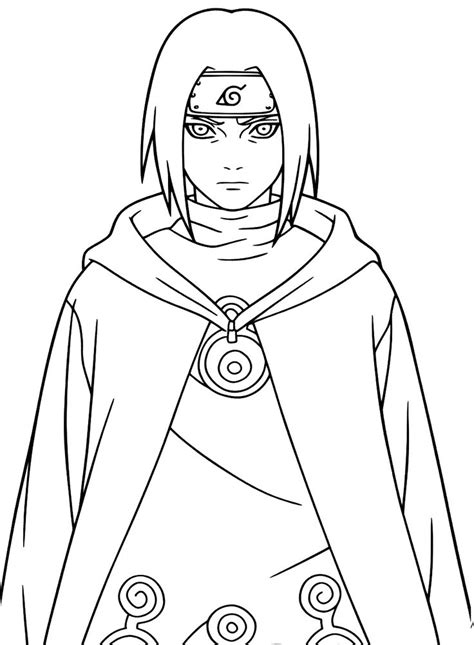 An Avatar From Naruta Coloring Page
