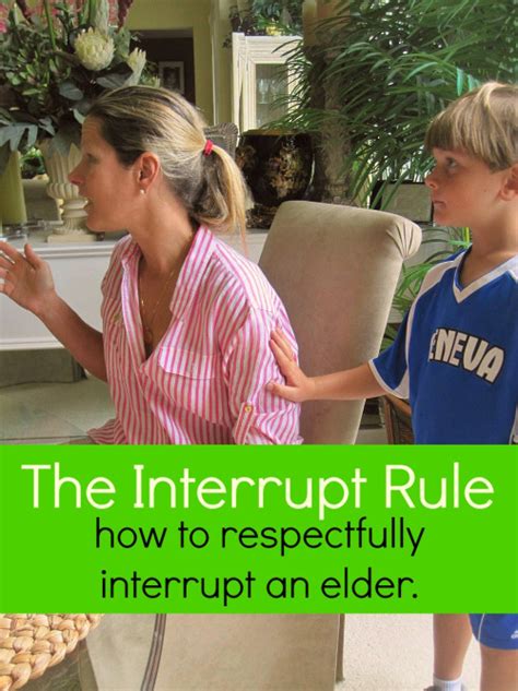 Interruption Rule For Kids Do It And How