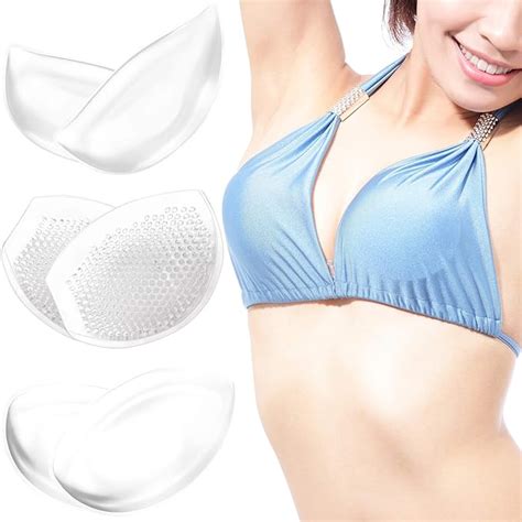 3 Pair Silicone Gel Bra Inserts Push Up Breast Pads Removable Bra Cups Inserts Reusable