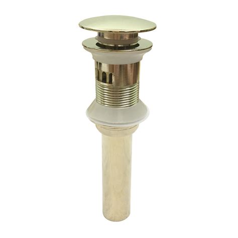 Globmarble supplies bowl drain, overflow and installation components. Pop Up Sink Drain With Overflow All Brass Ziconium Plated