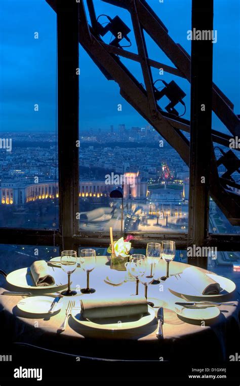 Paris France Haute Cuisine French Restaurant In Eiffel Tower Jules
