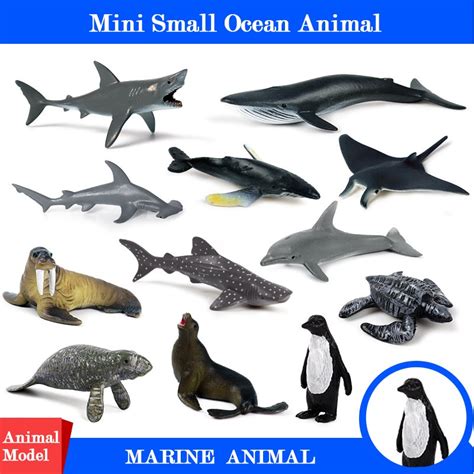 Children Mini Ocean Sea Life Simulation Animal Model Shark Whale Turtle
