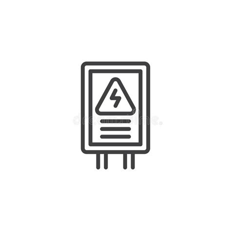 Electrical Panel Line Icon Stock Vector Illustration Of Electrical