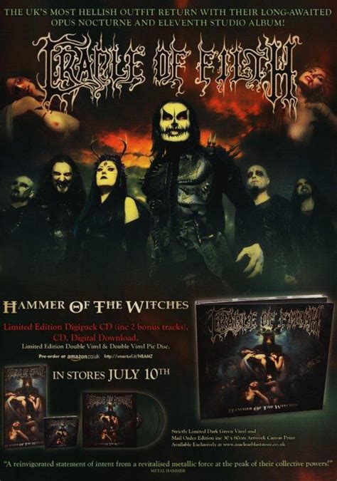 Cradle Of Filth Hammer Of The Witches Poster Prints4u