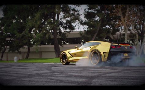 Gold C7 Corvette For Forgiato Widebody Package Gt Speed