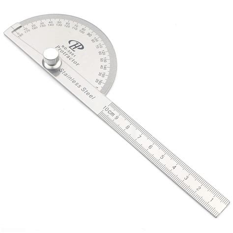Buy Rowiz Stainless Steel 0 180° Round Head Rotary Protractor Angle