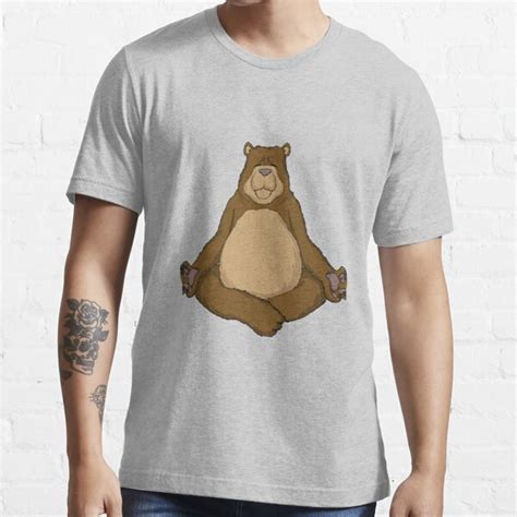 Yoga Meditation Bear T Shirt For Sale By Kritzelmeister Redbubble