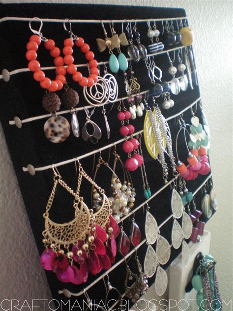 Getting Organized Diy Earring And Necklace Holder Craft O Maniac