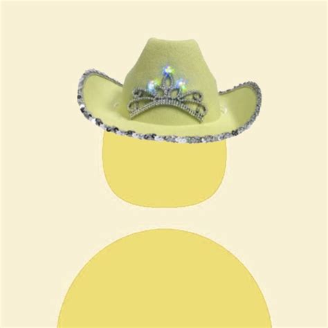 Bright Yellow Cowboy Hat Icon Creative Profile Picture Cute Profile