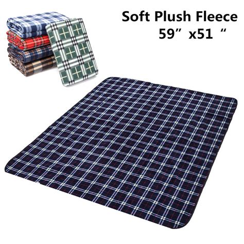 Outdoor Picnic Blanket Machine Washable Extra Large 59”x51“ Soft Plush
