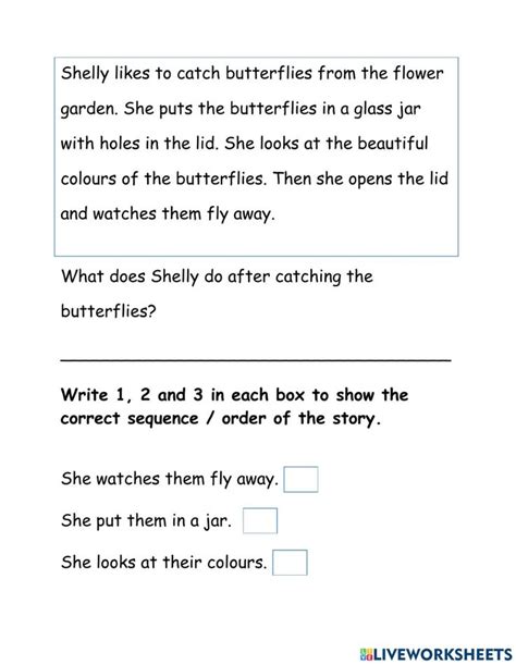Sequencing Events Online Exercise For Grade In Authors Purpose