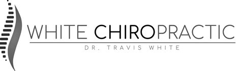 White Chiropractic Transparent Grey Logo
