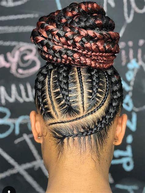 A zigzag parted hair that features two braided low buns is enough to make a statement without having to arrange your hair into intricate hairstyles. Pin by Ty'tianna Barnett on Hair | Lemonade braids ...