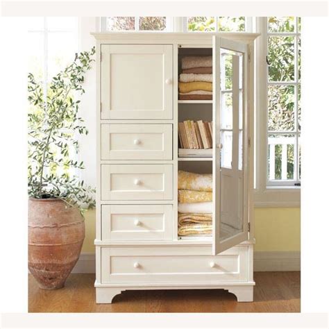 Pottery Barn Cynthia Armoire In White Aptdeco