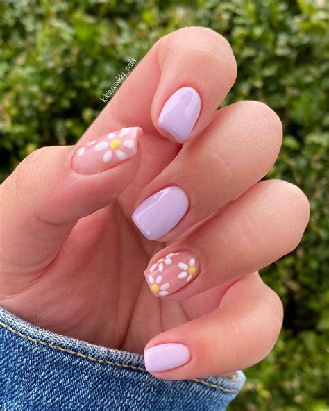 Spring Nails Ideas for Square Shaped Nails - Short Nail Design in 2021