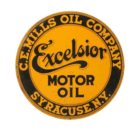 Original Excelsior Motor Oil Tin Sign American Graffiti Vintage