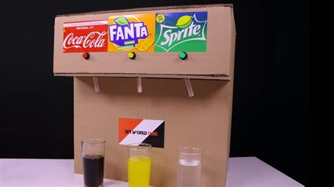 Diy Giant Fountain Machine With 3 Different Drinks With Cardboard And