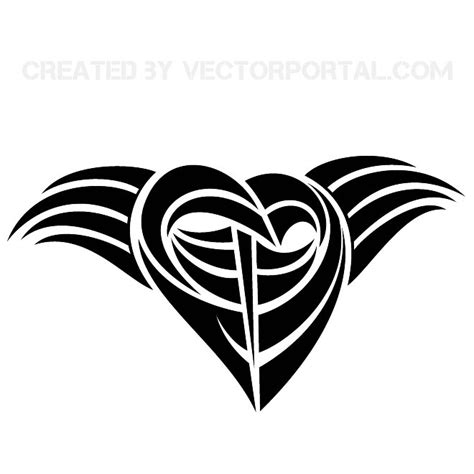 Tribal Tattoo Heart Clip Art Royalty Free Stock Svg Vector And Clip Art