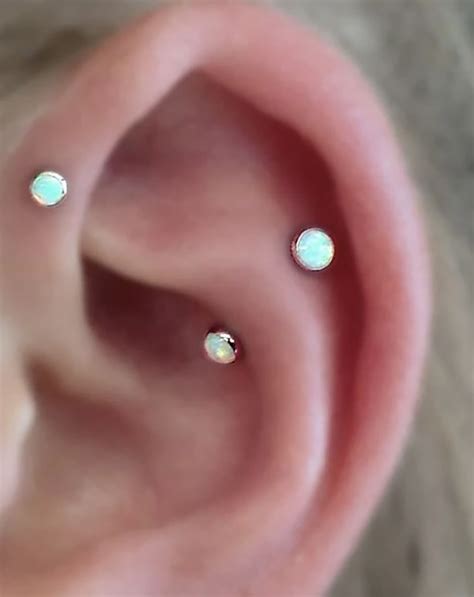 Dazzle Opal Ear Piercing In Opalite In Opal Earrings Stud Sparkly Crystal Earrings Opal